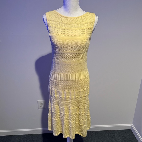 Ralph Lauren yellow knit/crochet dress - Picture 2 of 7